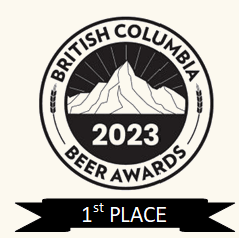 first place award logo for 2023 british columbia beer awards