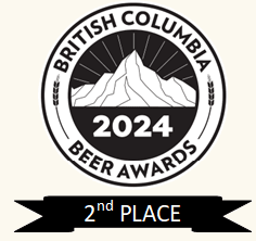 second place award logo for 2024 british columbia beer awards